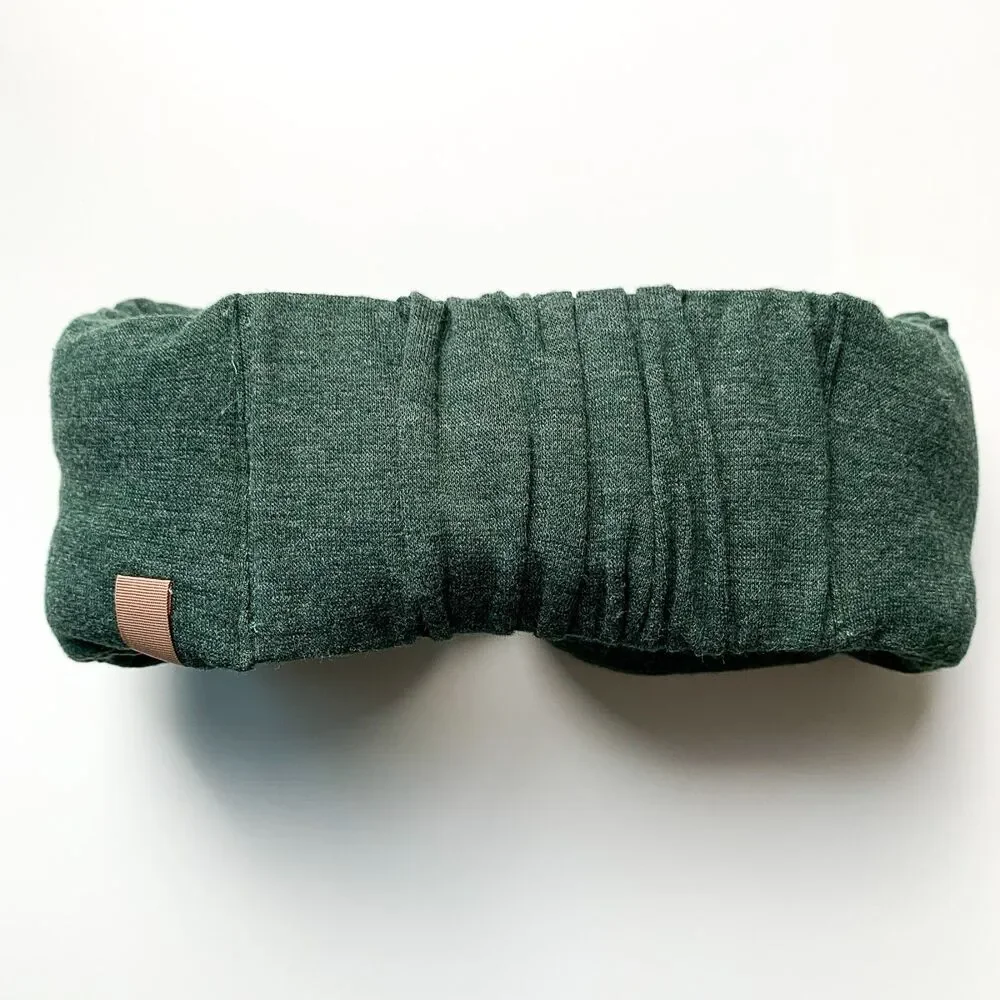 Lunya Sleep Mask Cotton Blend Green Machine Washable New NWOT